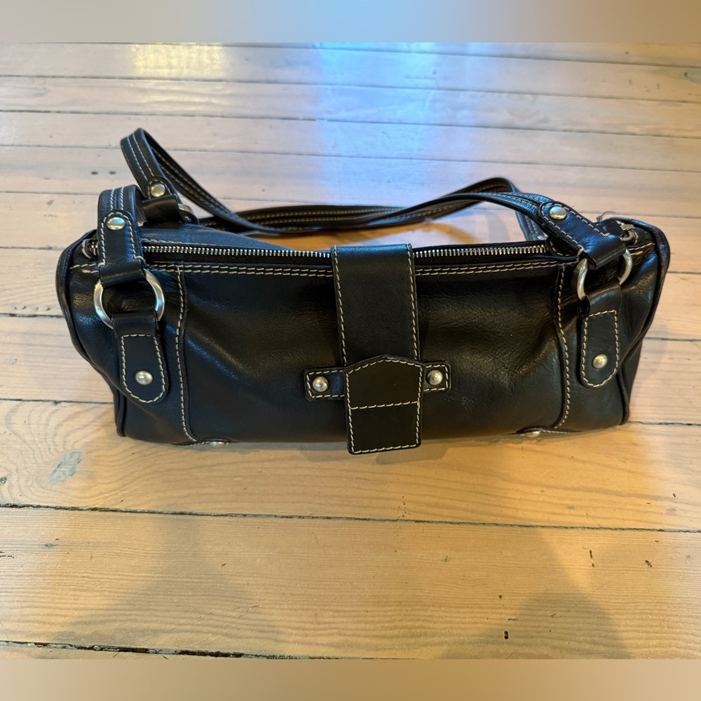 St. John Black Leather Purse